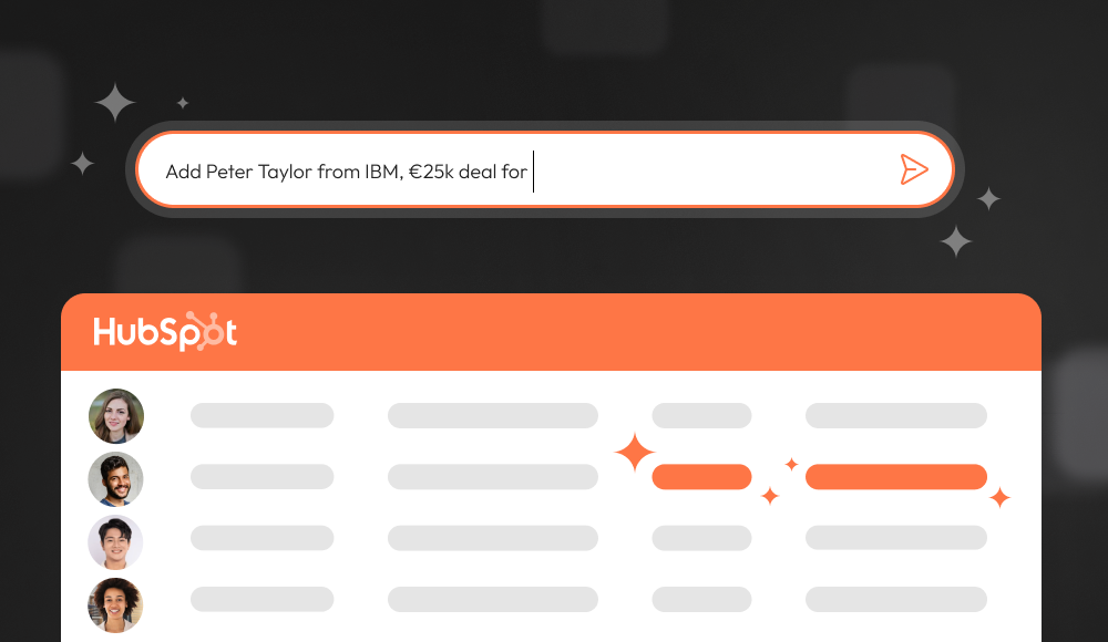 Natural Language CRM Entry for HubSpot